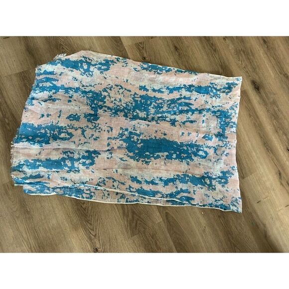 Pulvermacher Designs $148 Colorful Floral Linen Scarf 78” X 27” - Picture 3 of 7